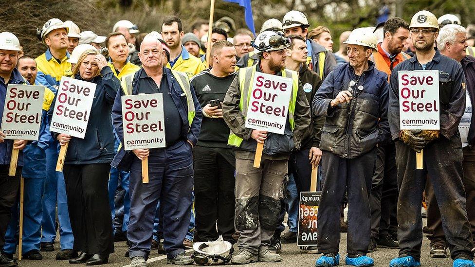 Port Talbot steel workers