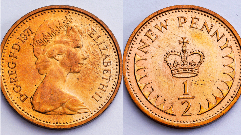 A decimal halfpenny