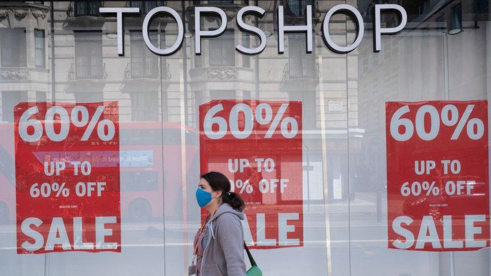 Topshop store on Oxford Street