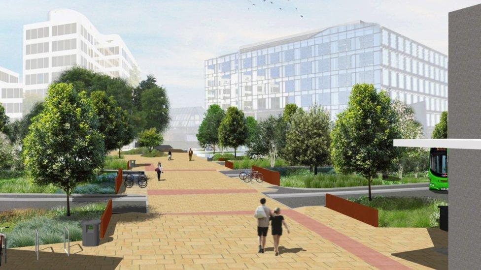 Concept image of regeneration plan in Swindon