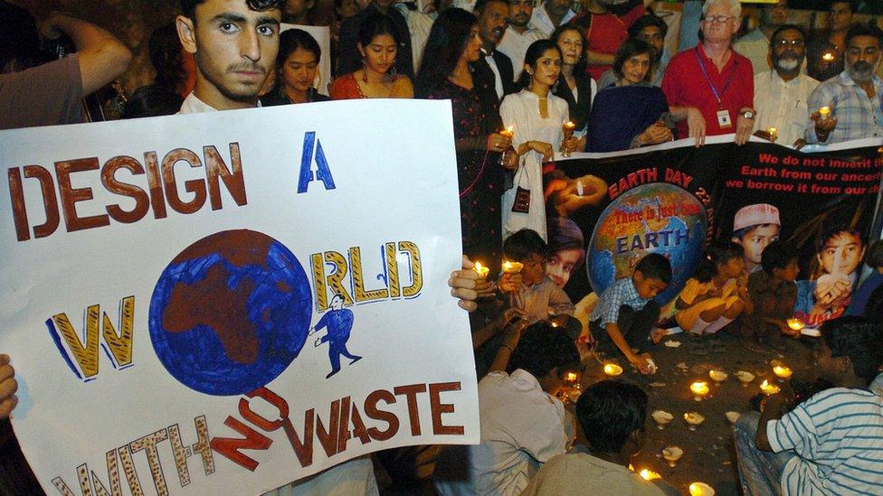 Protesters in Pakistan