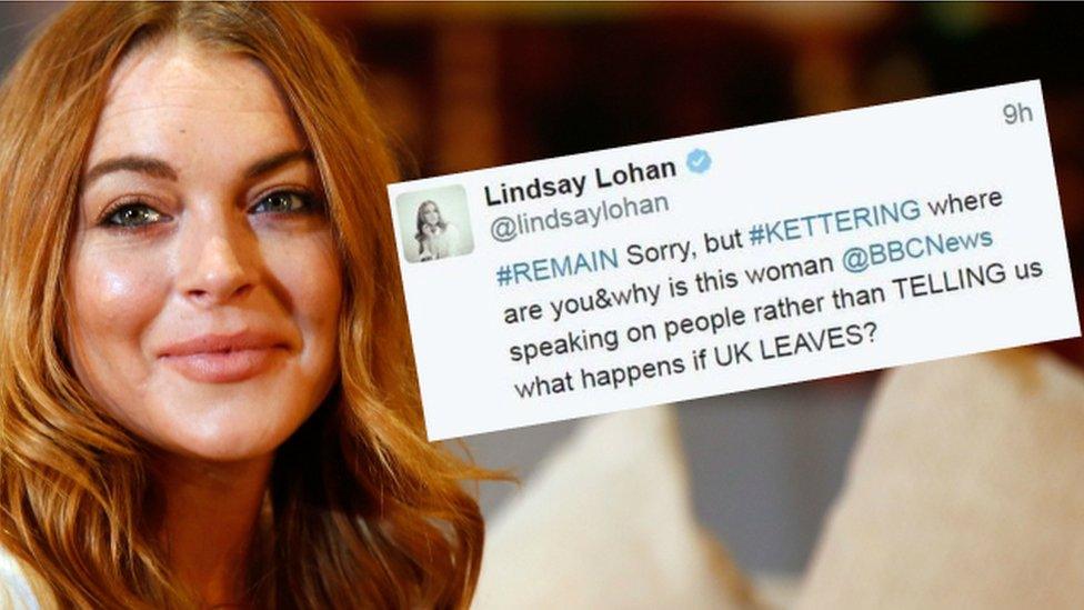 Lindsay Lohan and her tweet