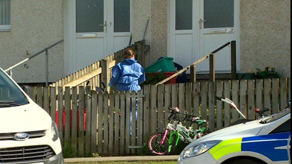 A forensic officer in Knighton