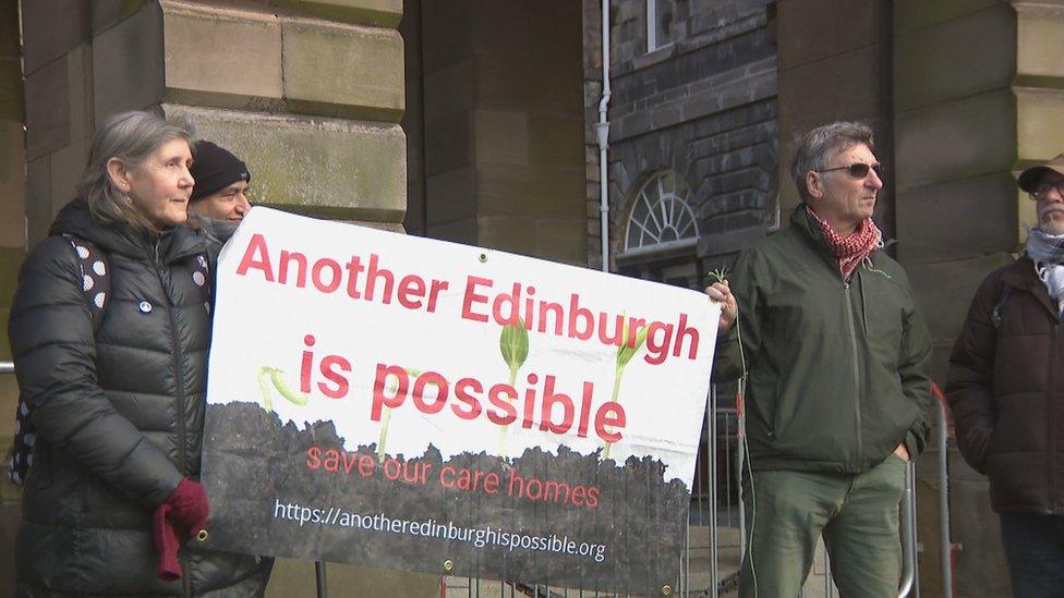 care home protest