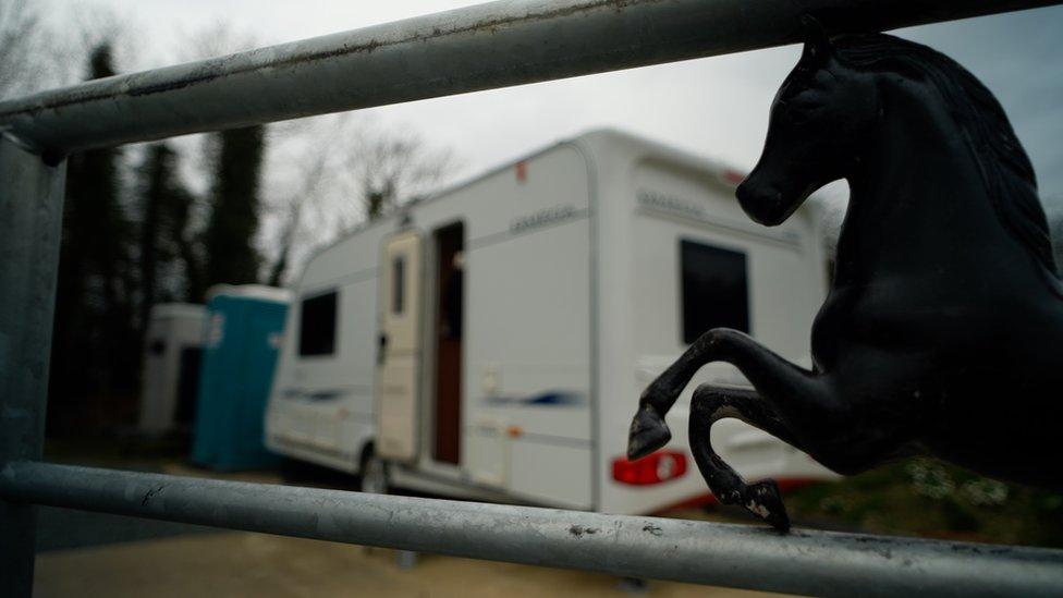 Travellers gate caravan