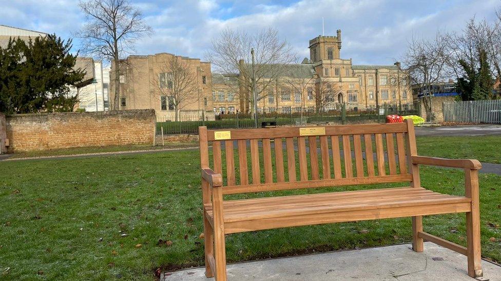 Bench in Highfields Park