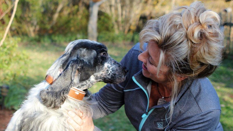 Rhonda Vandermeer and her English Cocker Spaniel Boz