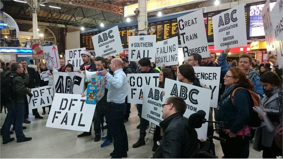 Protest by passengers