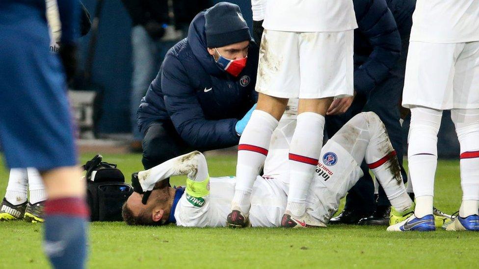 Neymar injured.