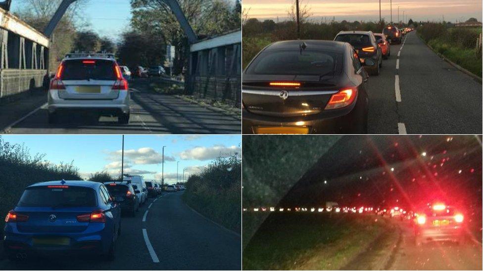 Queues at Warburton Toll Bridge