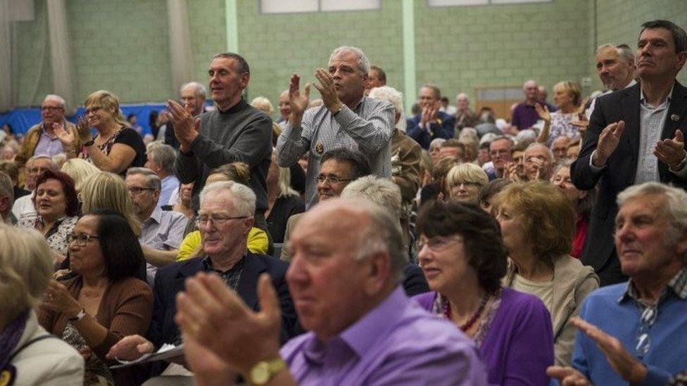 UKIP activists at a meeting in Clacton in 2014