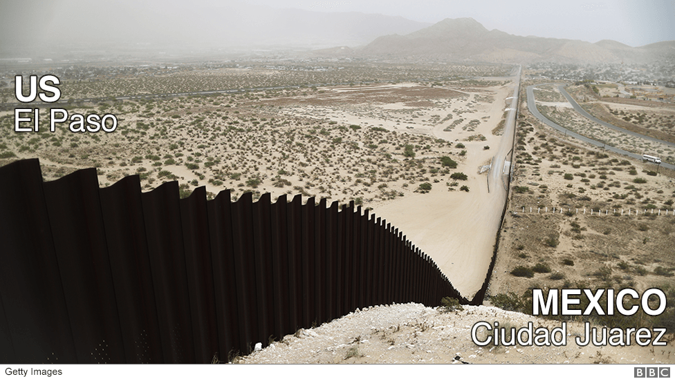 The US-Mexico border barrier