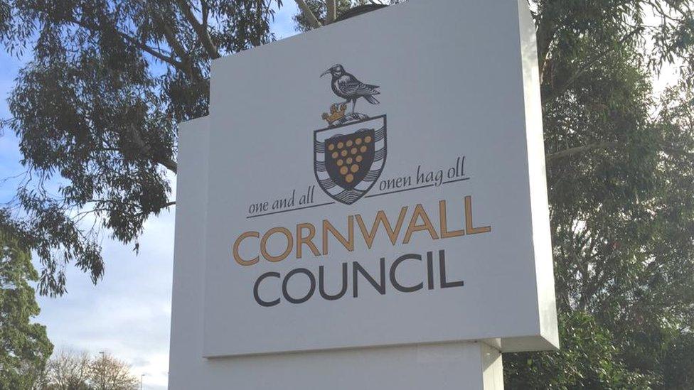 Cornwall Council sign