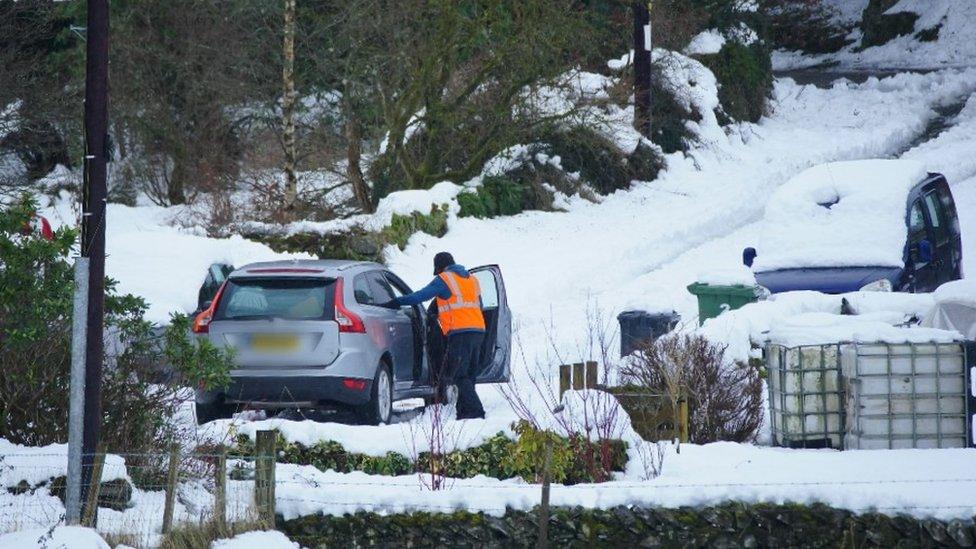 Impassable road in Cumbria