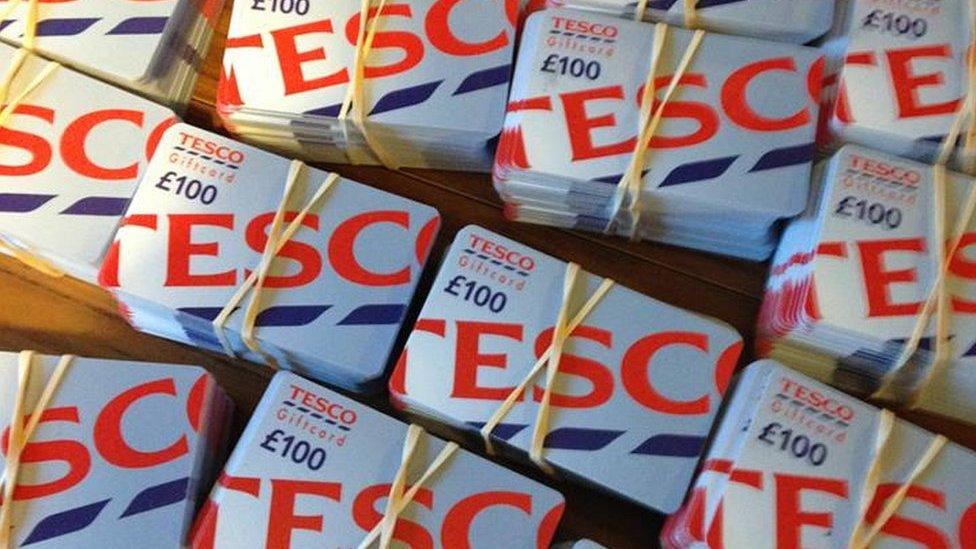 Tesco gift cards