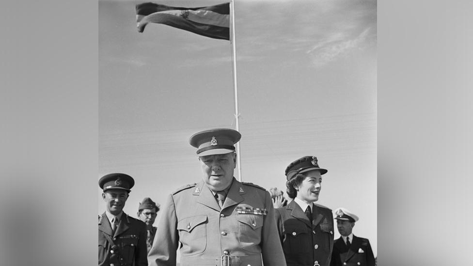 Winston and Sarah Churchill during the Cairo Conference, December 1943