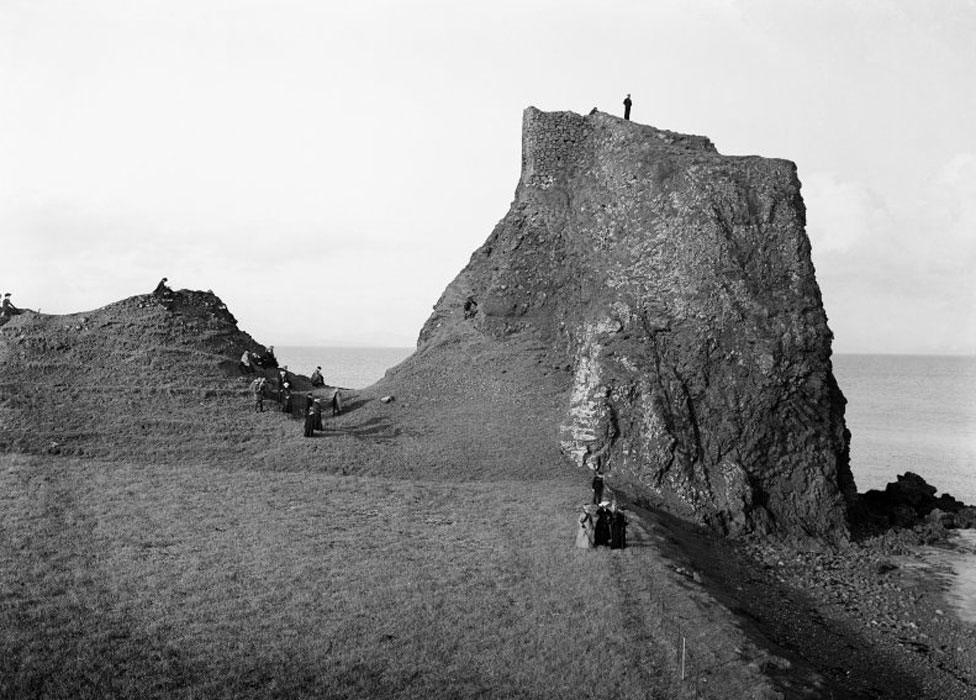 The ruins of Coroghon Castle on Canna