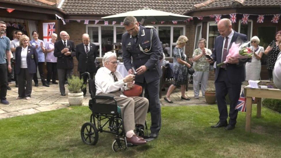 George Hockney receives medal