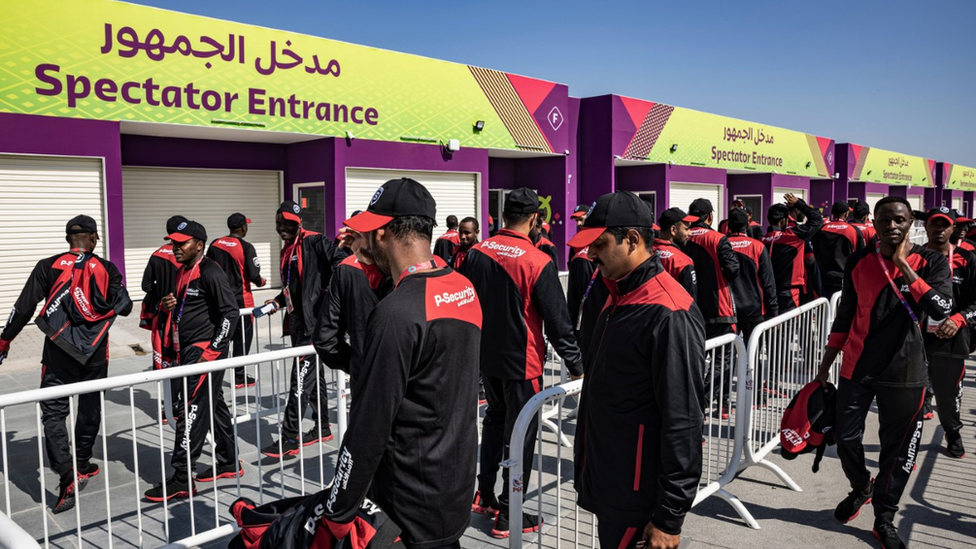 Security at a stadium in Doha