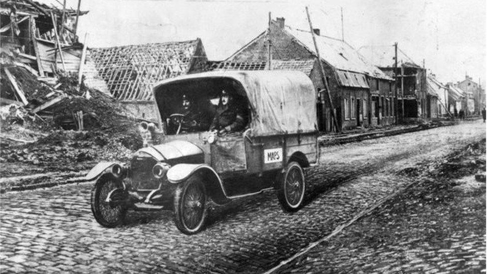 WWI map truck