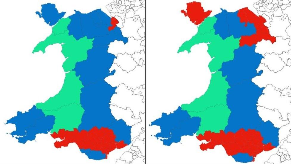 map etholiadol 2019 a 2017