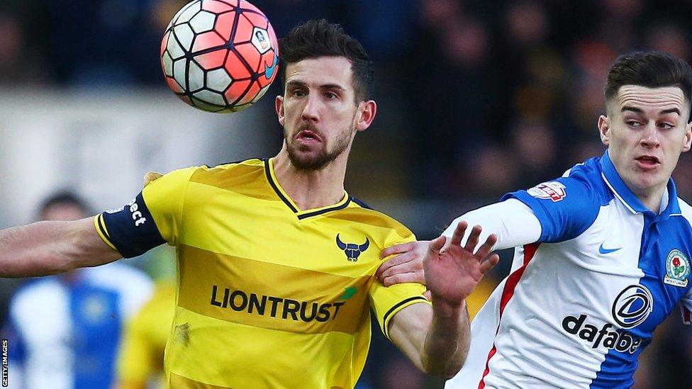 Oxford United captain Jake Wright