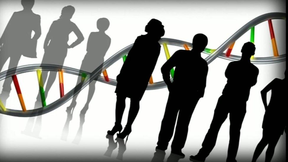 People and DNA illustration