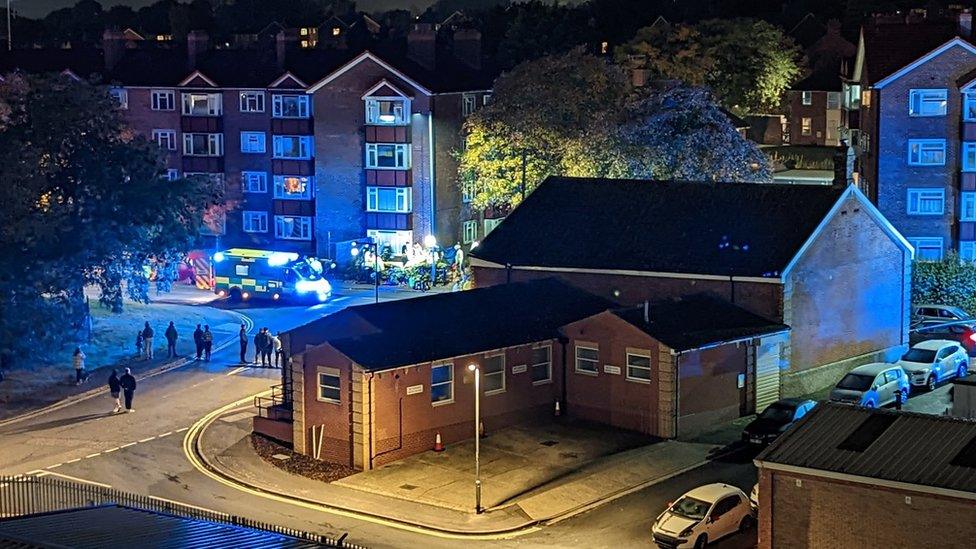 A scene of a police incident in Ipswich