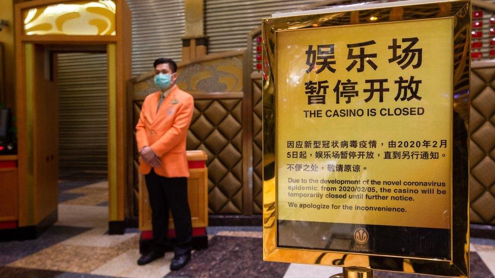 Macau casino closed after coronavirus outbreak