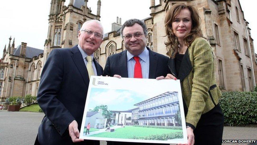 Professor Alastair Adair, Dr Stephen Farry and Deirdre Heenan at Magee College