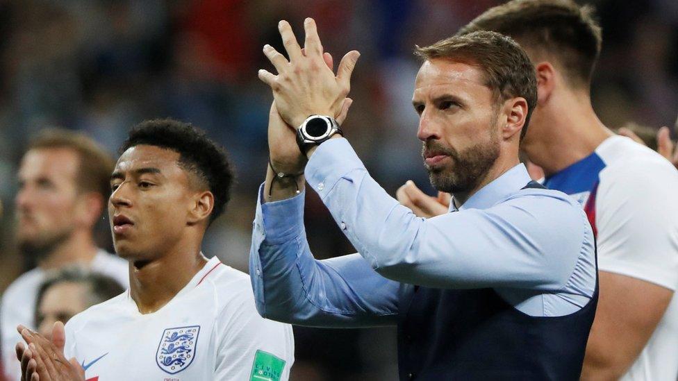 Gareth Southgate and England players