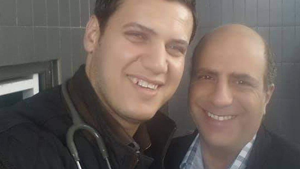 Dr Ghaith al-Zaanin (left) with Dr Ayman Abu al-Ouf (right)