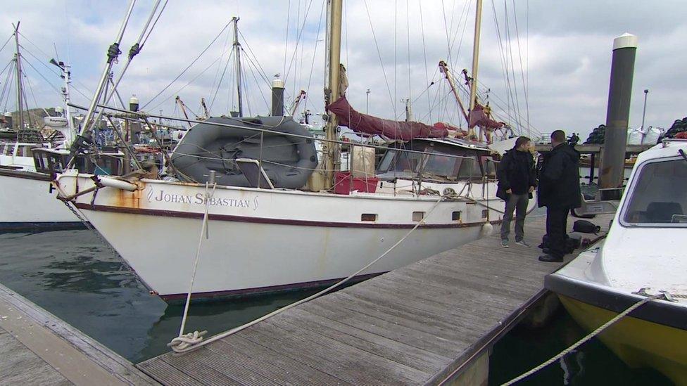 Yacht, Newlyn Harbour