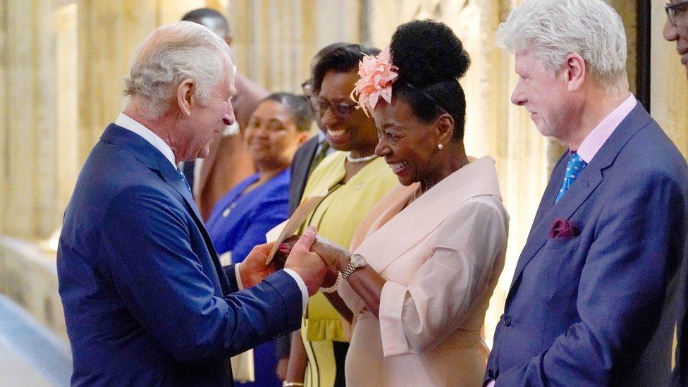 King Charles III and Baroness Benjamin