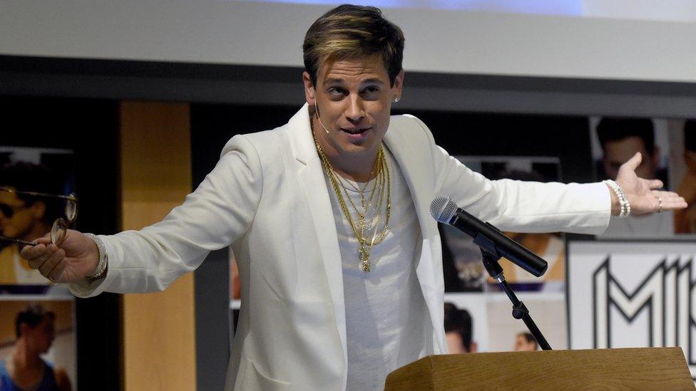 Milo Yiannopoulos speaks at the University of Colorado in Boulder, 25 January 2017