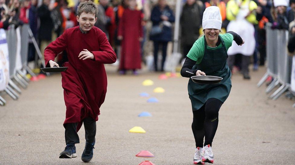 Winchester Cathedral Pancake Race