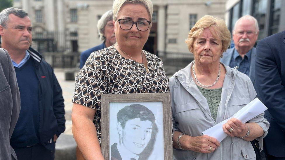 Michelle Osborne, niece of Robert Anderson, outside of Belfast's High Court