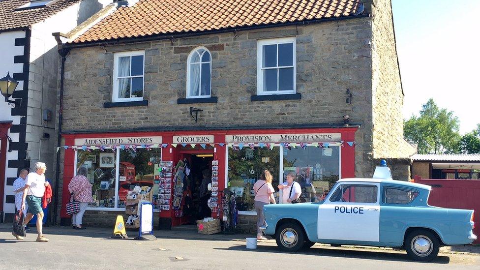 Goathland village store on the North York Moors, where the ITV series Heartbeat was filmed