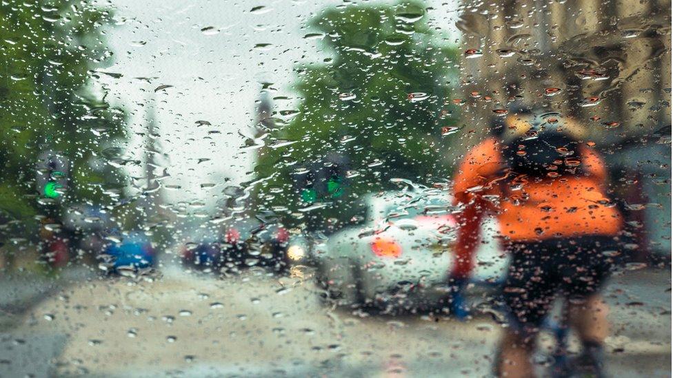 cyclist in Edinburgh