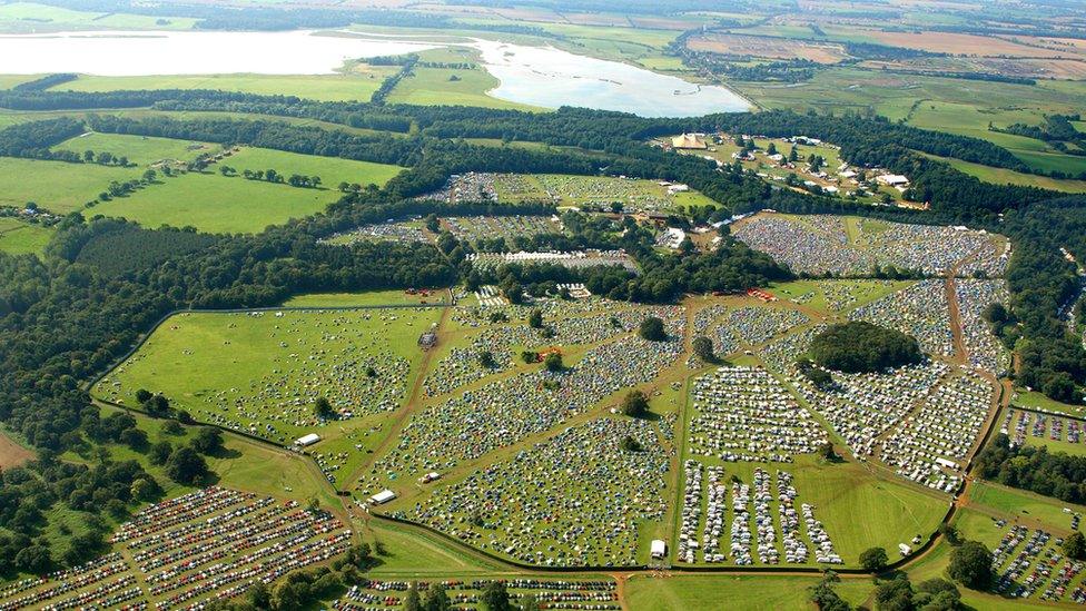 Aerial photo of Latitude festival