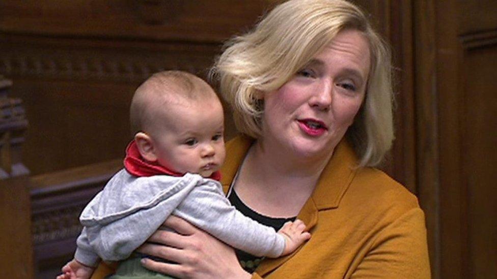 Stella Creasy with baby Hettie