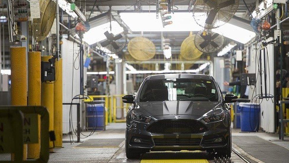 Ford Focus on assembly line