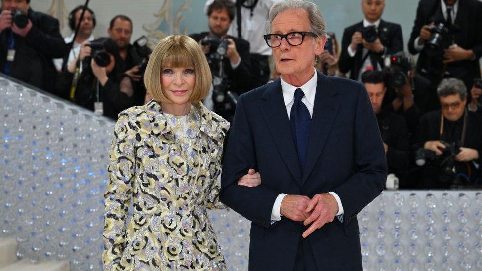 Anna Wintour and British actor Bill Nighy