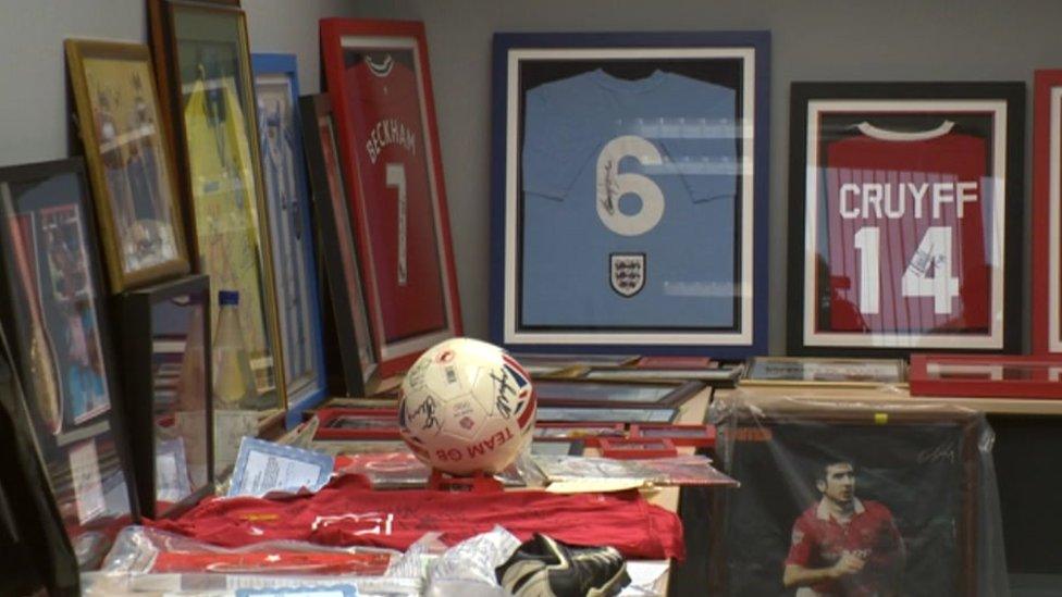 The seized memorabilia