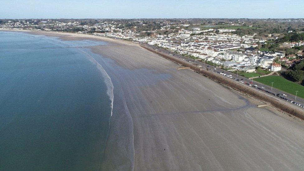 Aerial photo of Jersey coastline south