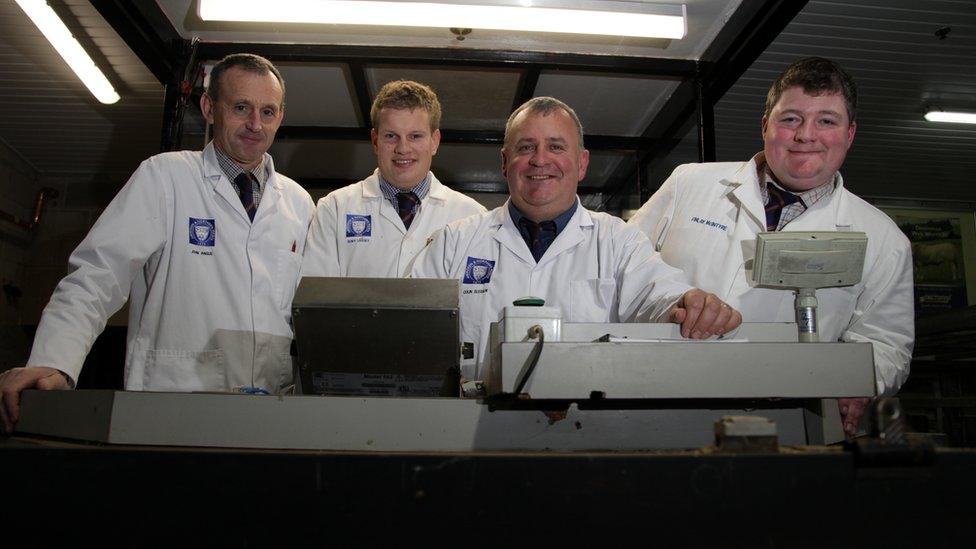 Auctioneers John Angus, Rory Livesey, Colin Slessor and Finlay McIntyre