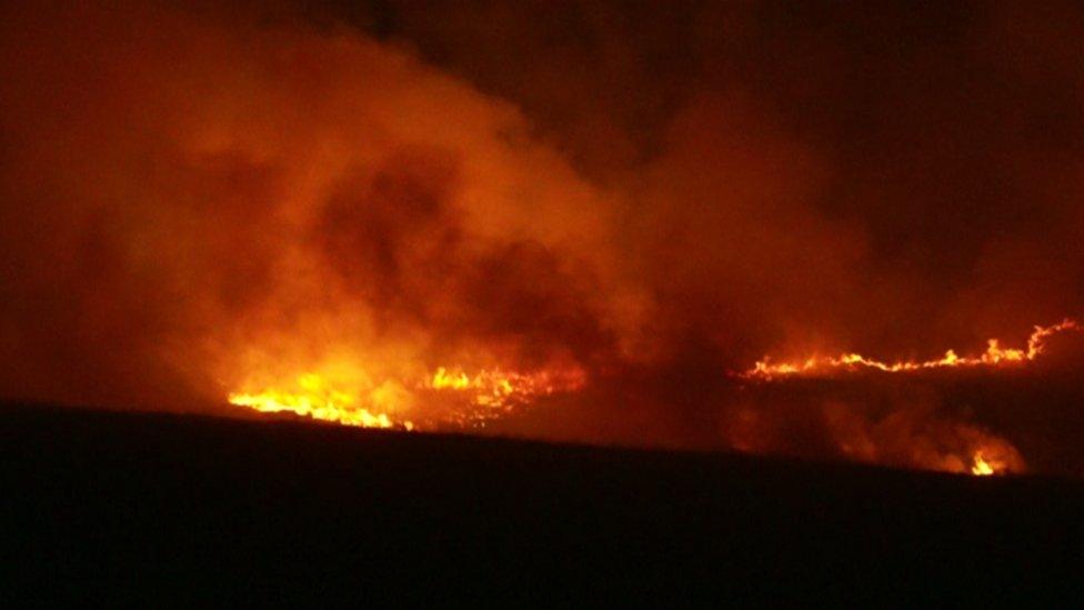 Fire in Mourne Mountains