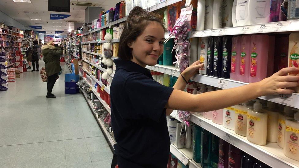 Young shop worker