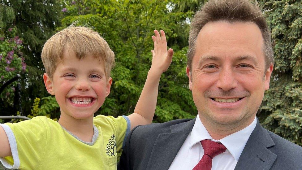 Campaign for Change (SEND Suffolk) member Alex and son Seb