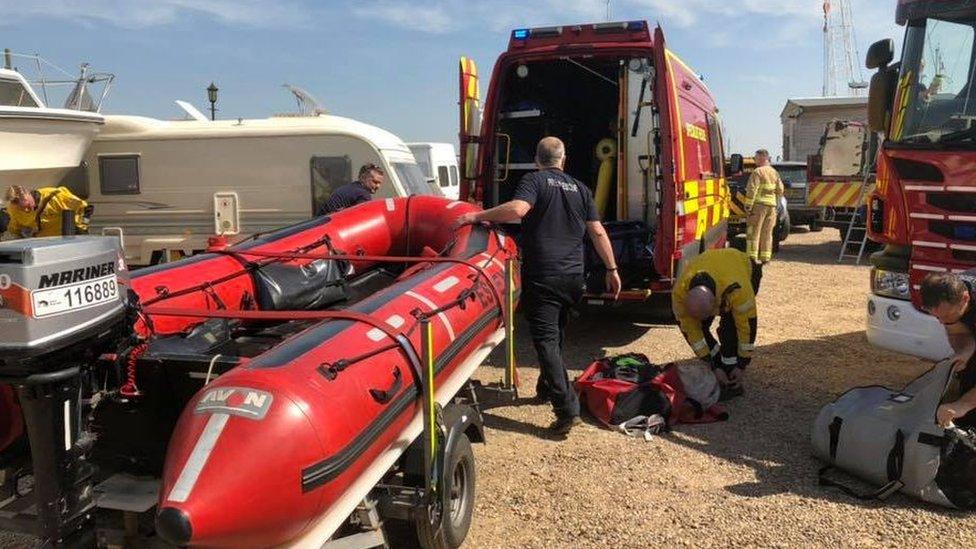 Coastguard and fire service vehicles